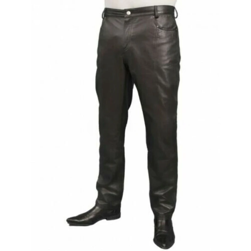 

Men's Casual Wear Authentic Lambskin Pure Leather Pant High Quality Trouser