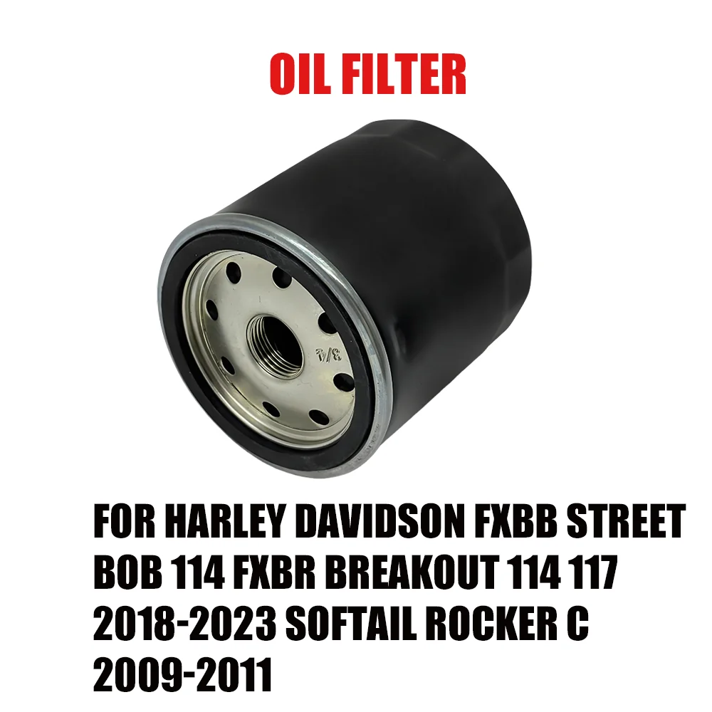 Para Harley Davidson FXBB Street Bob 114 FXBR Breakout 114 117 2018-2023 Softail Rocker C 2009-2011 filtro de aceite para motocicleta