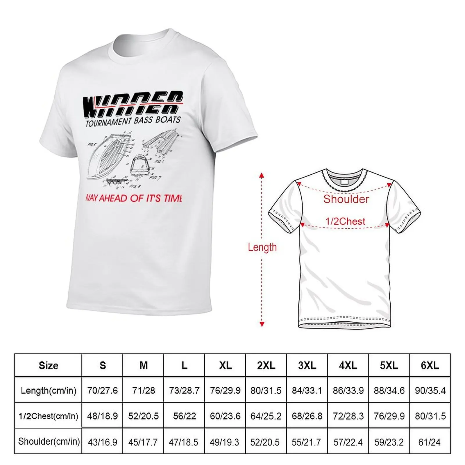 WINNER Tournament Bass Boat Hull Design 80's T-Shirt man t shirt luxury essential t shirt men t shirt cotton 100% T-shirt