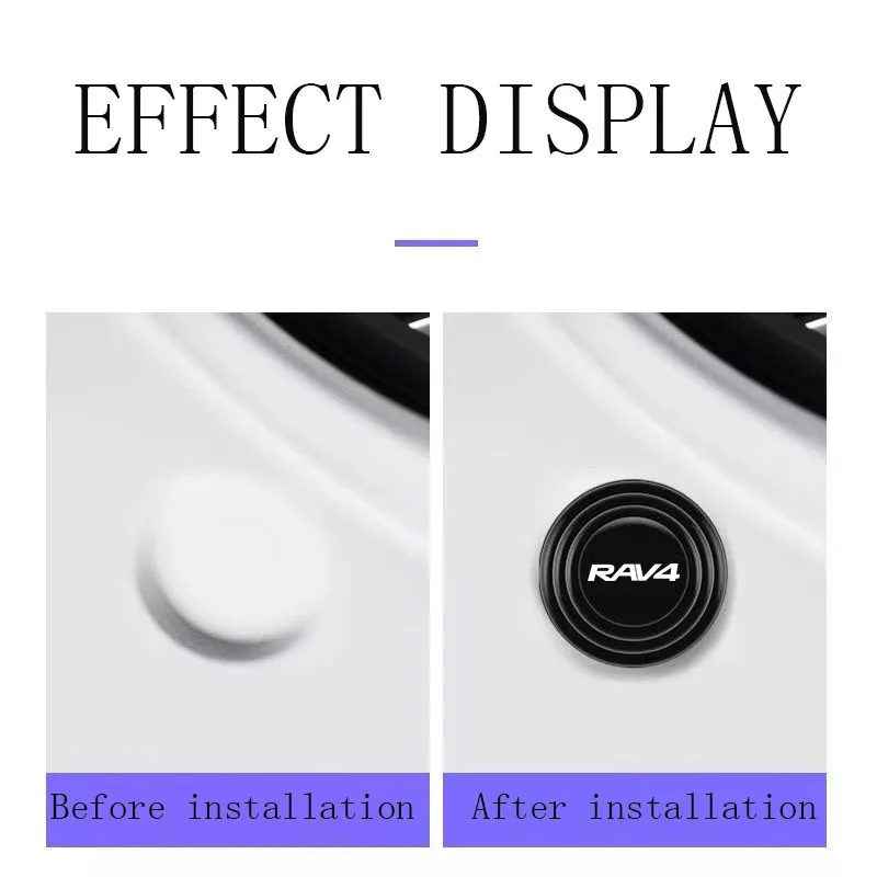 Car door anti-collision shock absorption silicone pad sound insulation buffer sticker for Toyota Rav4 Xa50 Car Accessories