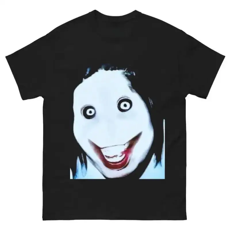 Jeff The Killer T-Shirt Creepypasta Horror Meme Graphic Dark Internetcore Men Women Tee Oversized Short Sleeve Unisex 100%