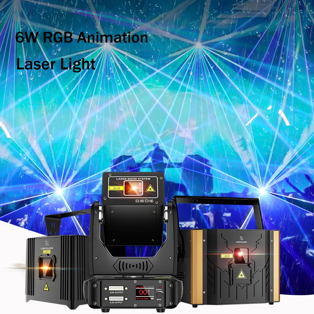 

CONSTELLASER 6 Вт анимационный лазерный свет 25 кбит/с приложение концентратор сканирования проектор для DJ дискотека свадебный концерт