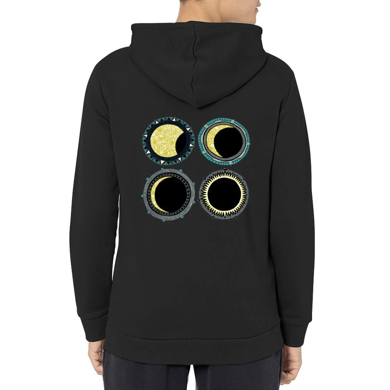 

solar eclipse mandala Hoodie autumn new products men's sweat-shirt set men's coat new in hoodies and blouses