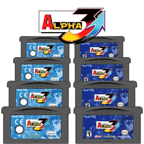 GBA Game Cartridge Classic Alpha 3 Side Scroller Beat 'Em Up Action Game for Game Boy Advance GBA SP DS Game Collection Gift
