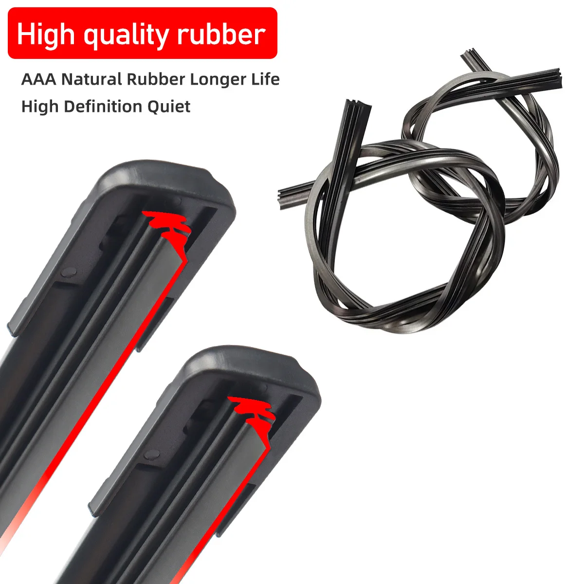 Kcimo 1 قطعة شفرات ممسحة السيارة الأمامية المطاط المتين لينة بدون إطار فرش الزجاج الأمامي ملحقات النافذة