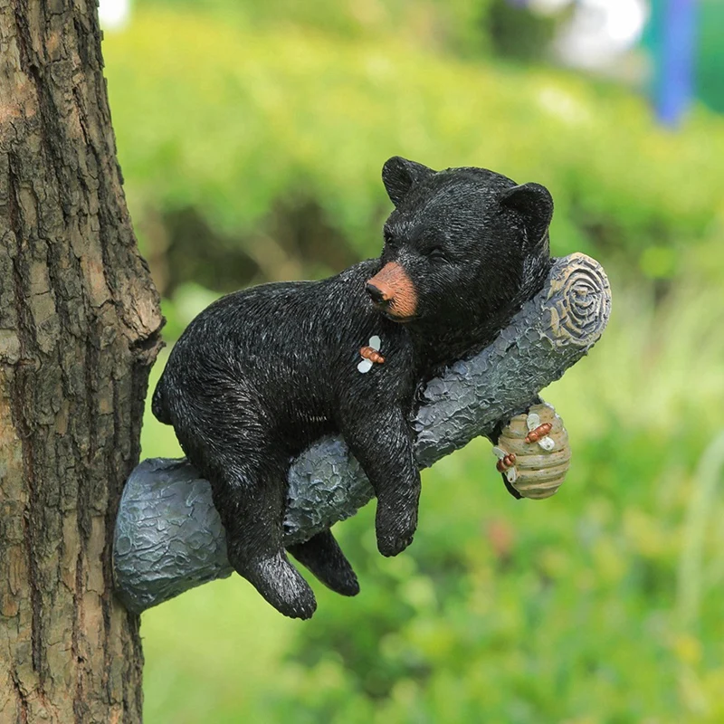 Black Bear Tree Statue 3