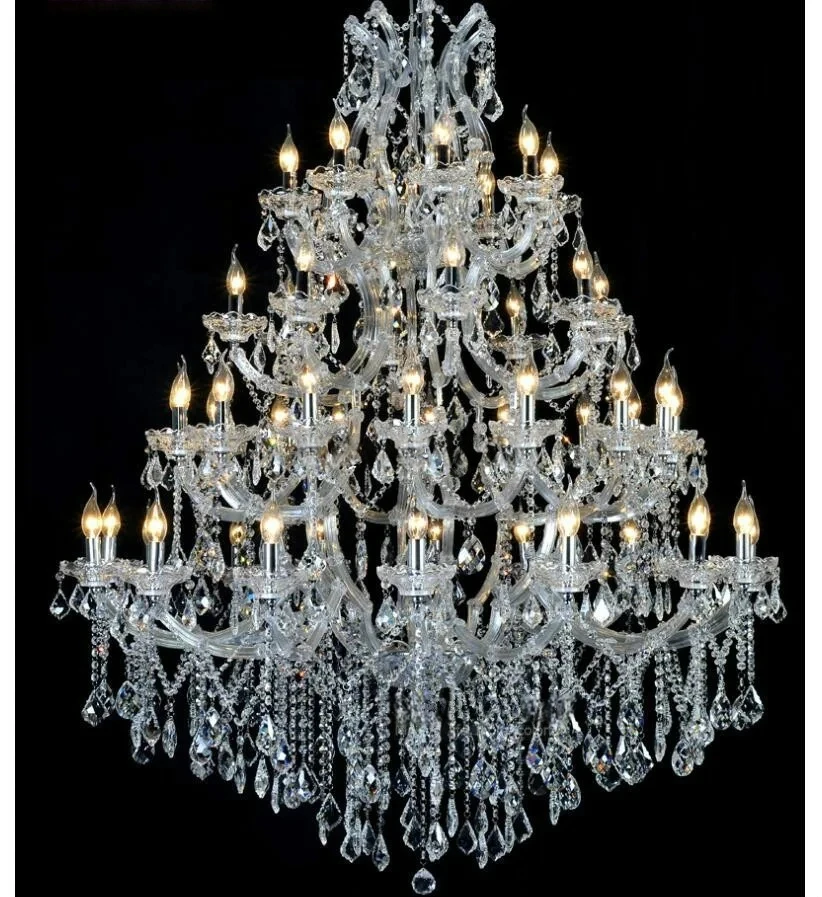 

Luxurious Chandelier Lighting D130cm H160cm 49l Crystal Light For Hotel Project Restaurant Lustres Luminaria Lamp