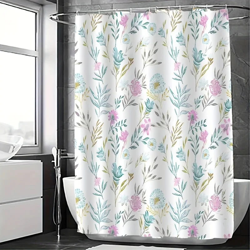 1pc & Anti-Fog Shower Curtain Suitable for - Use - Elegant Dandelion Seed Pattern Bathroom Decor Curtain, Machine Washable Batht