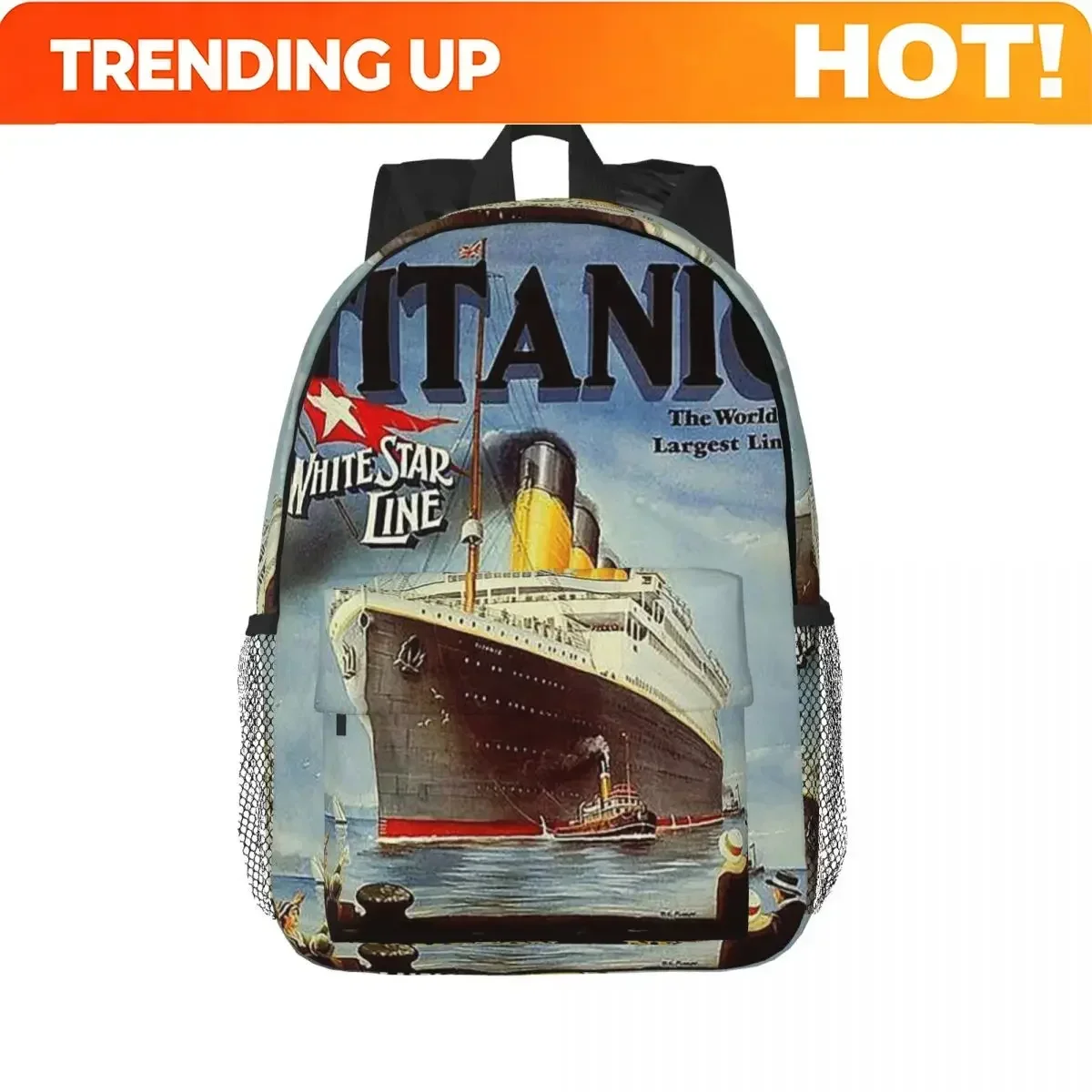Custom Bag Titanic White Star Line Backpack Hot Sale Daypack Large Capacity Boys Girls BookBag Shoulder Bags For Men Women Kids