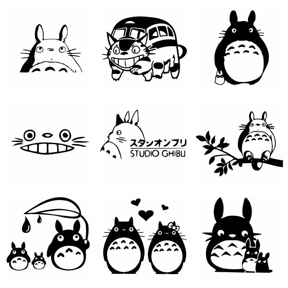 

types Cartoon Animal Dragon Love Cat Car Sticker Vinyl Decal Rear View Mirror Car Head Bonnet Window Decoration