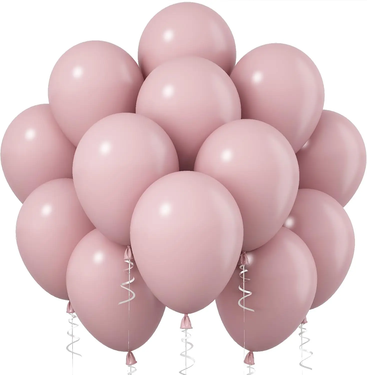 50/100 Stück staubige rosa Latexballons 12-5 Zoll Boho Blush Pink Geburtstags-Heliumballon für Mädchen Babyparty Jahrestag Hochzeit P