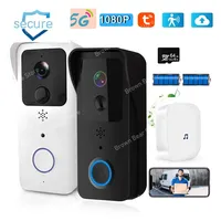 1080P Video Doorbell 5G 2.4G WiFi Wireless Door Bell Night Vision Tuya Smart APP PIR Recording AC/DC Power Ring Camera Bell