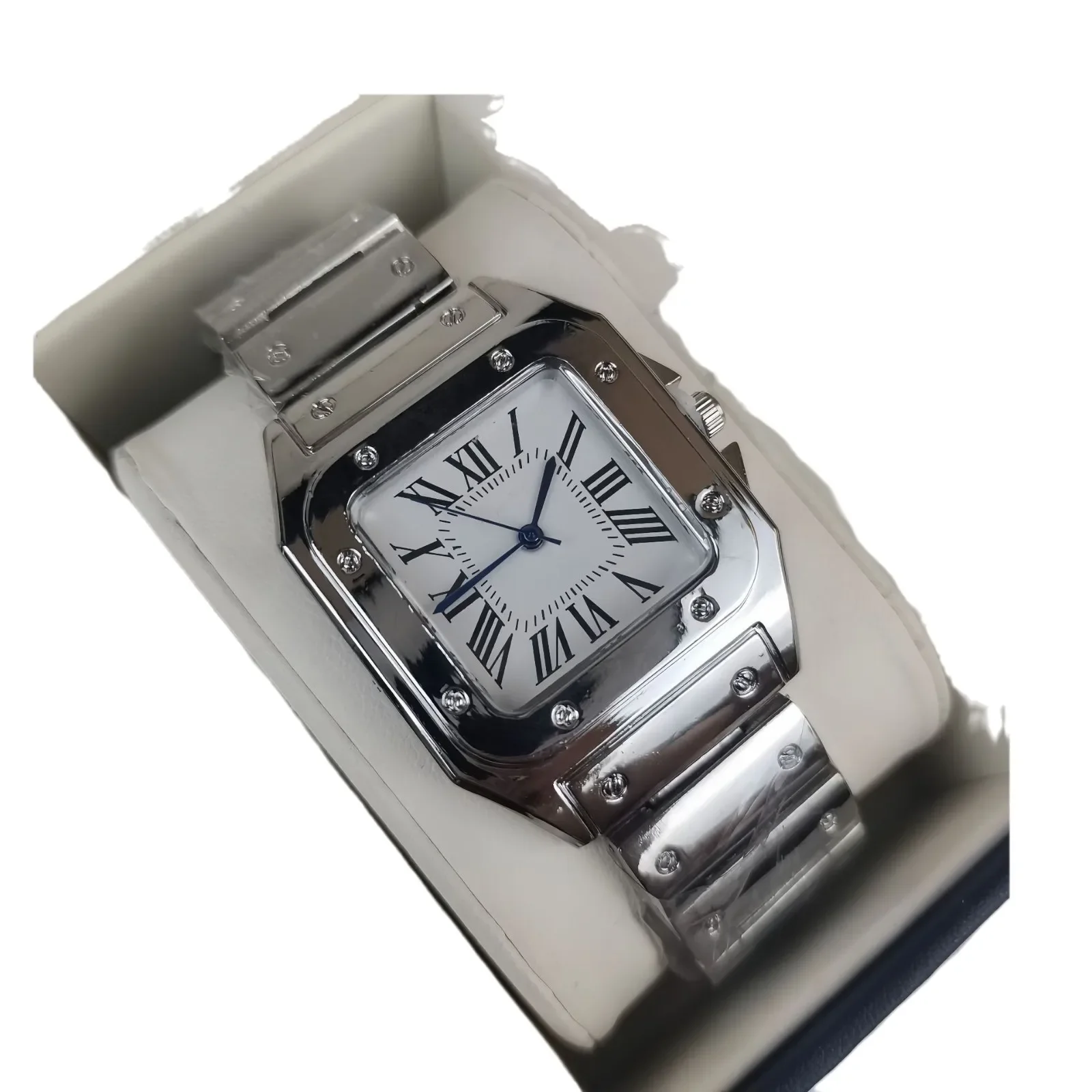 ساعة مصممة فاخرة للجنسين بحزام من الفولاذ المقاوم للصدأ، نمط احترافي للأعمال، ساعة عصرية عالية الجودة