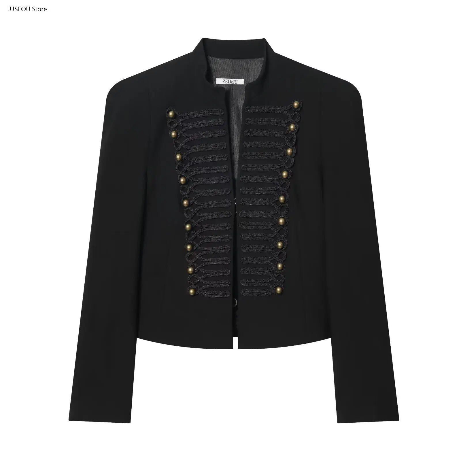 2026 Ss Women Elegant Padded Shoulder Slim Blazer Fashion Temperament Tailored Summer Office Suit Jacket