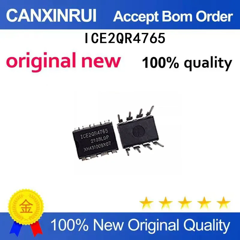 (5 Pieces) Brand new original ICE2QR4765 ICE2QR4765Z power management chip DIP-8 plug in stock