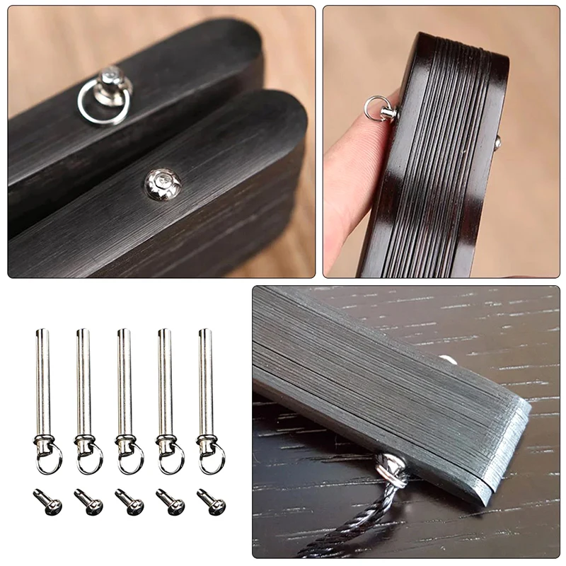 5 Sets Fan Accessories Hand Repairing Kit Pendant Light Metal Rivets For Folding Accessory Shaft Stainless Steel Nut