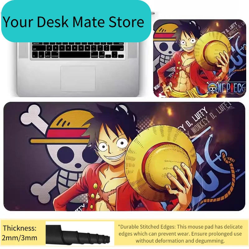 Boy Anime ONE PIECE Office Leather Mouse Pad ᴗ Zed Roronoa Zoro Luffy Animation Games Computer Desk Pad Cartoon Peripheral Gifts