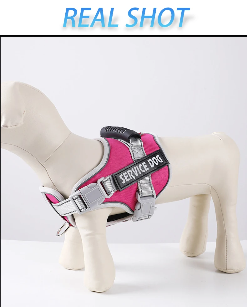 Personalized Name Dog Harness Adjustable Golden Retriever Labrador Dog Harness Reflective for Large Dogs Dog Walking Accessories