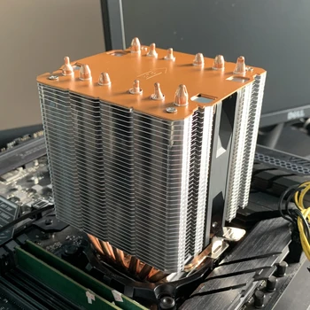 Cooler de Ar para CPU com 6 Heatpipes, Ventilador para Processadores Intel LGA 1700 2011 1200 1366 115X X79 X99 e AMD AM3 AM5 AM4