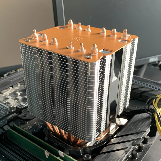 Cooler de Ar para CPU com 6 Heatpipes, Ventilador para Processadores Intel LGA 1700 2011 1200 1366 115X X79 X99 e AMD AM3 AM5 AM4
