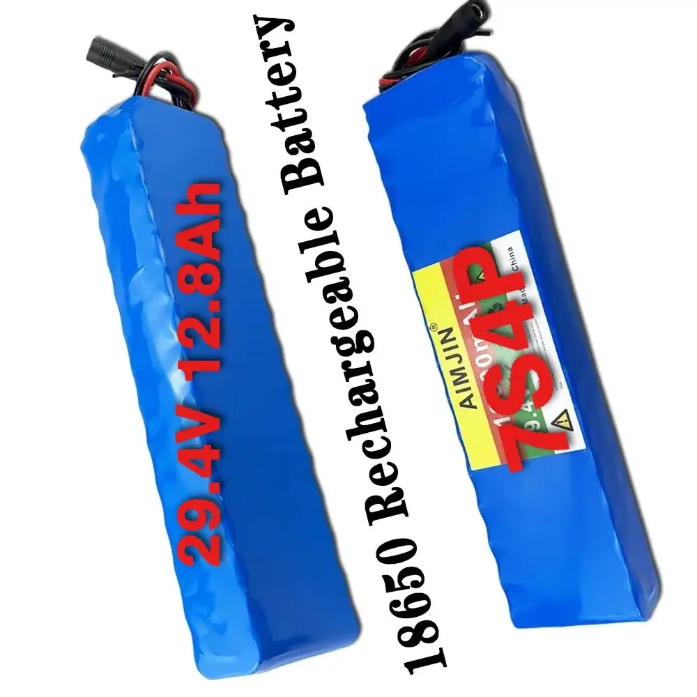 

7S4P, литий-ионная аккумуляторная батарея 29,4 В 12,8 Ач/12800 мАч 18650, большая емкость, подходит для электрических инвалидных колясок 24 В