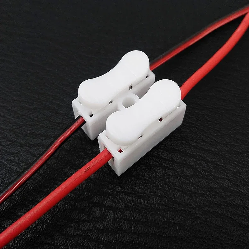 Wire connector 30pcs 2P LED quick connector, spring cable clamp terminal light bar connection spring cable clamp terminal