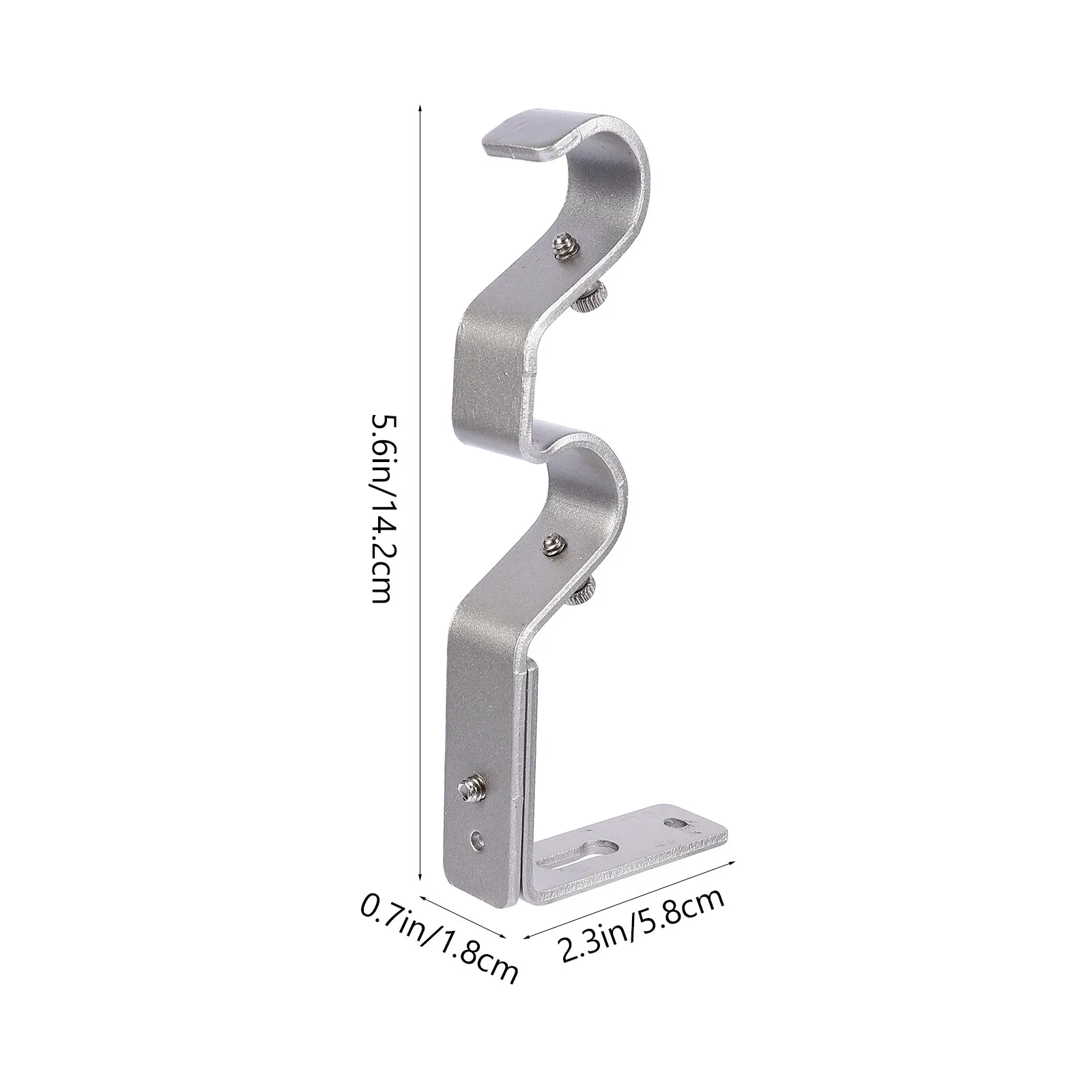 3Pcs High-Quality Hard Iron Curtain Rod Racks with Excellent Stability Easy Installation Replacement Bases for Household Drapery
