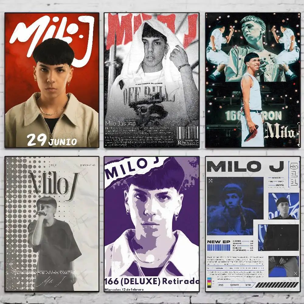 Popular Rapper Singer M-Milo J Poster High Quality Dorm Living Room Aesthetic Wall Decoration Painting Stickers Gift