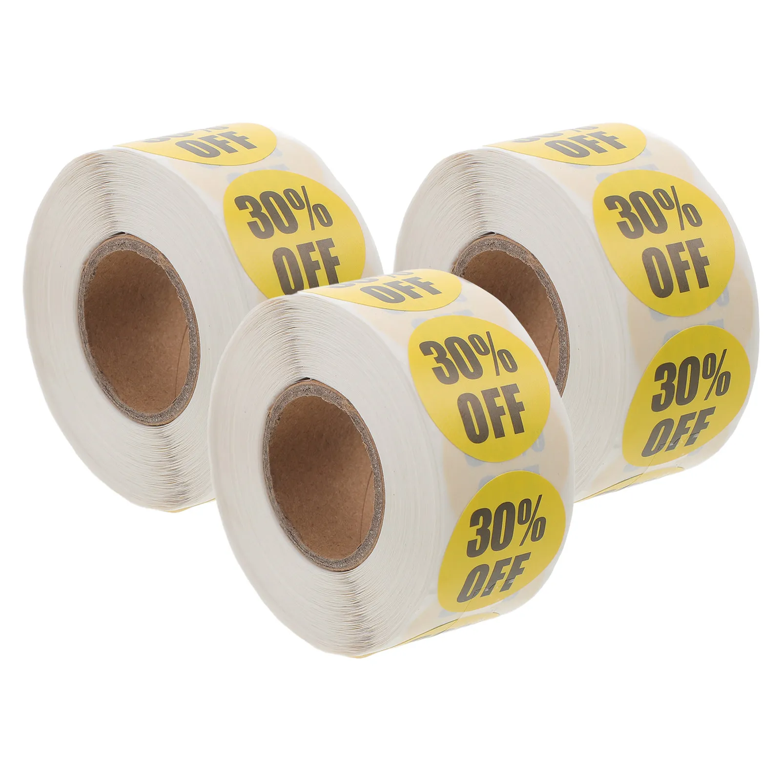 

3 Rolls Bright Round Stickers Retail Price Self-Adhesive Labels Easy No Residue Thick Paper
