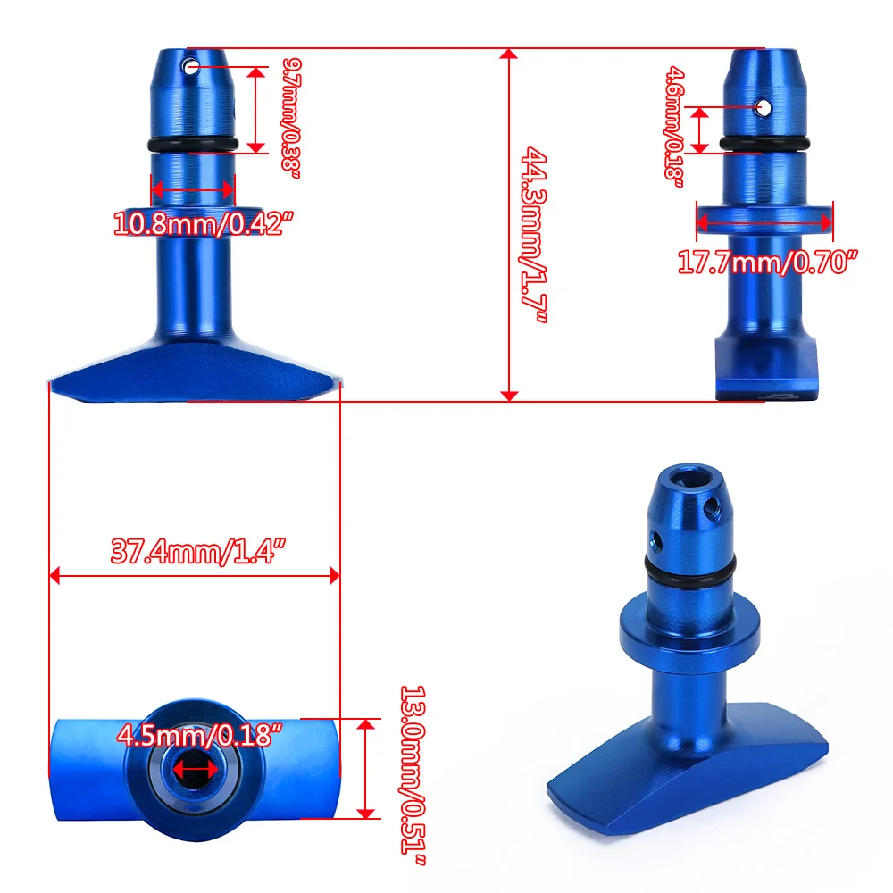 Carro Oil Dipstick Pull Handle, óleo do motor Pullhandle, boleto de alumínio Brand New Universal Automobile Substituição LZ-ODP02