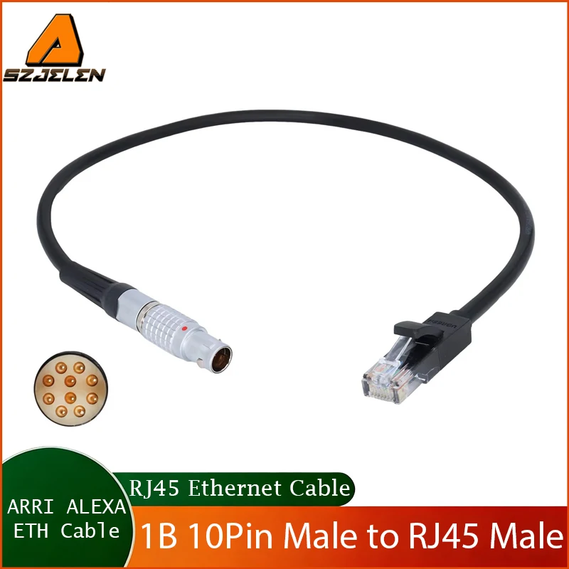 Hot Sale 1B 10Pin Male To RJ45 Male Ethernet Cable for ARRI Alexa Mini, miniLF XT SXT S35 Cable Remote Control Data Transmission