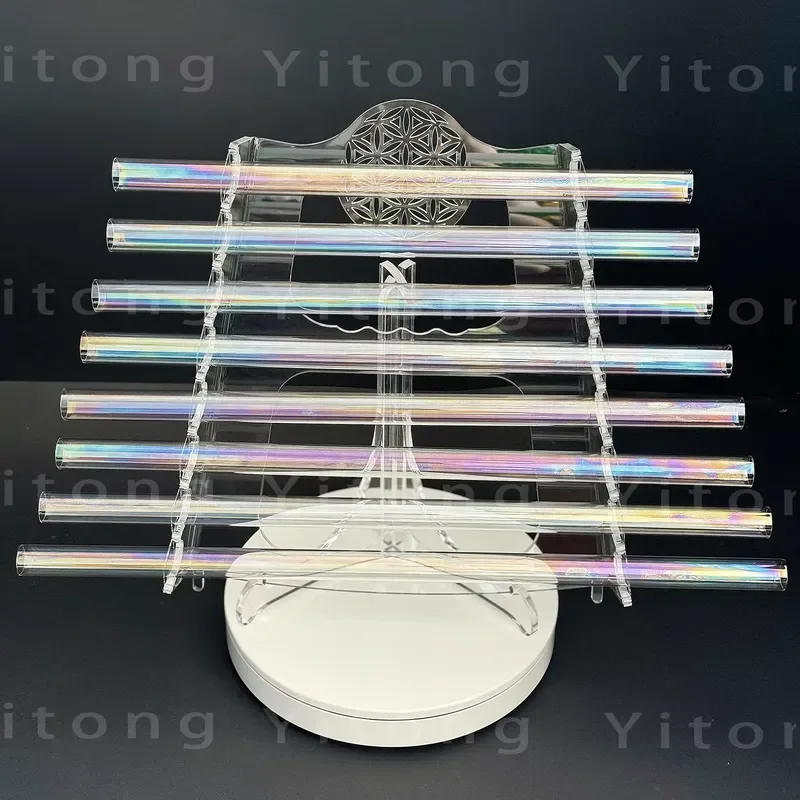 STAR LIN KUP 8 Note Crystal Singing Harp Cosmic Sound Healing Instrument with Alumina Carry Box Musical Therapy Tool for
