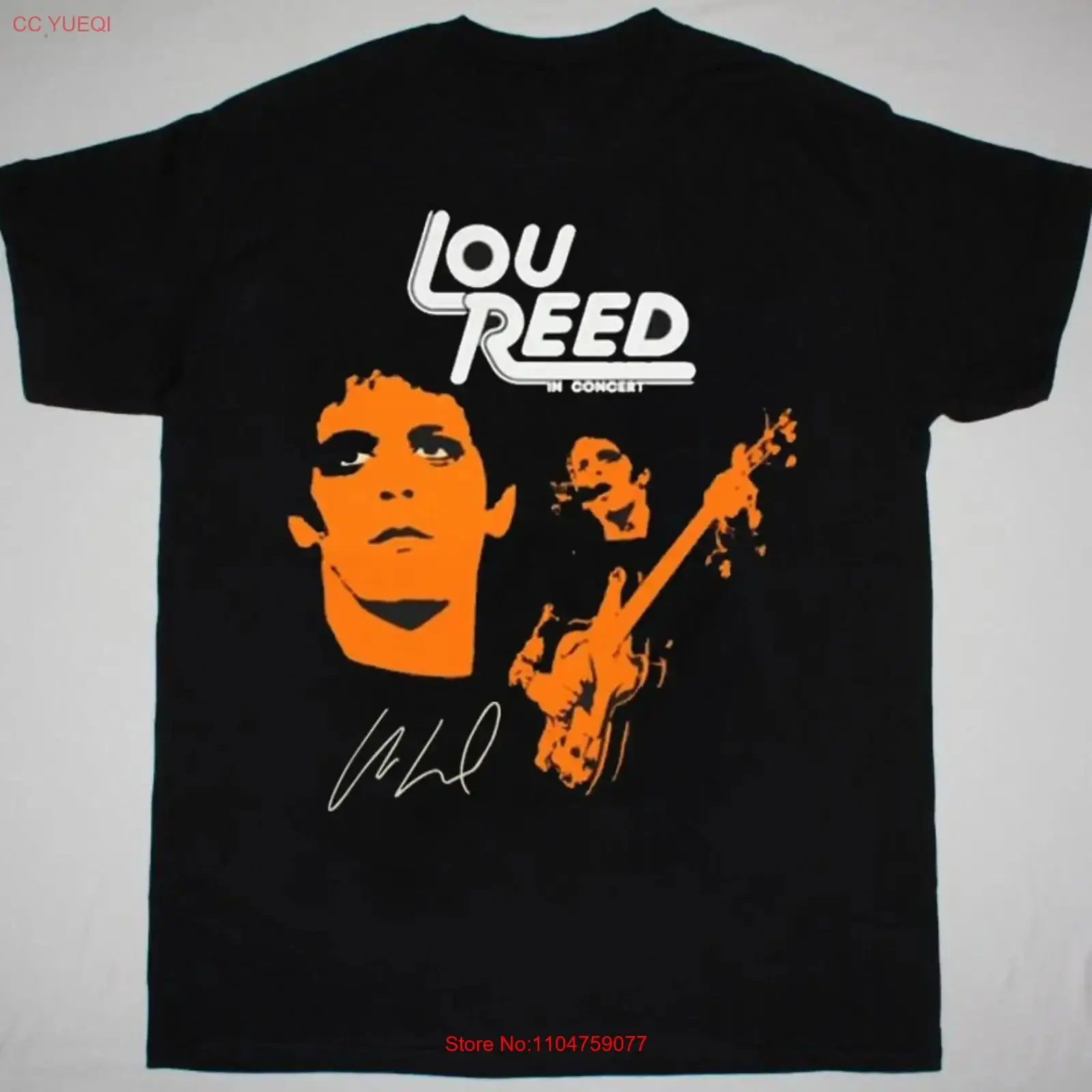 Lou Reed In Concert 1973 Tour Promo Black T shirt Full Size S to 5XL vintage Washed Versatile Soft Stretched streetwear