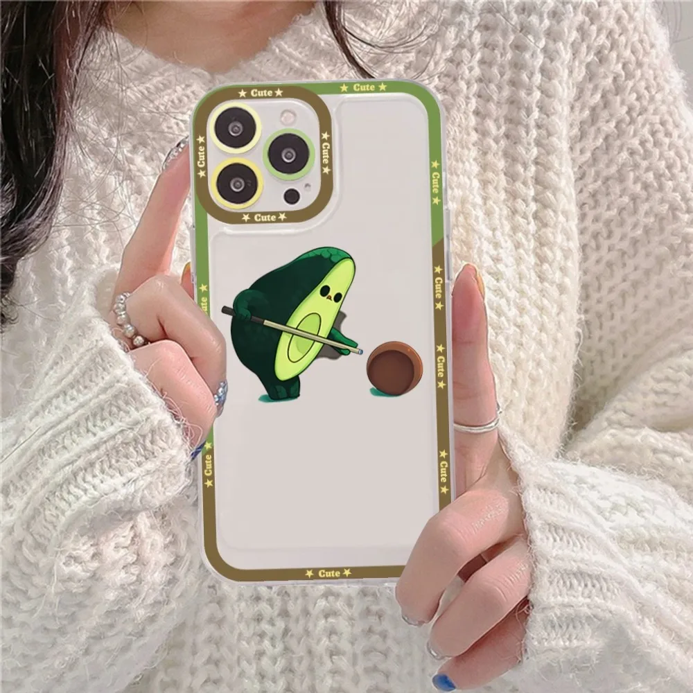Cute Cartoon Fruit Avocado Phone Case For Redmi 7 8 9 A For Redmi Note 5 7 8 9 10 11 Pro Max 4G 5G Funfas