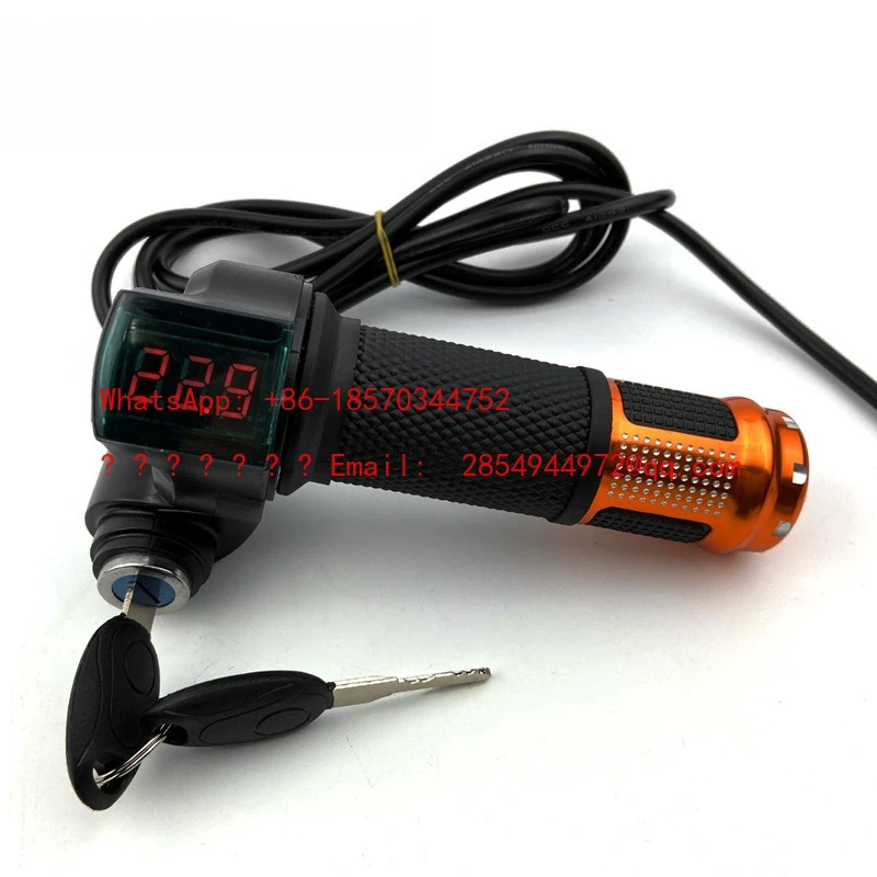 Electric Bicycle, Battery Car with Lock Handle, Acceleration Speed Regulation Handle, Power Display Handle