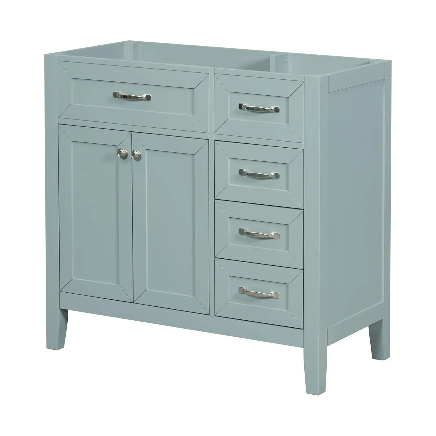 

Тумба для ванной 36 дюймов без раковины, деревянная, современная, под раковину, 07 зеленая, на заказ