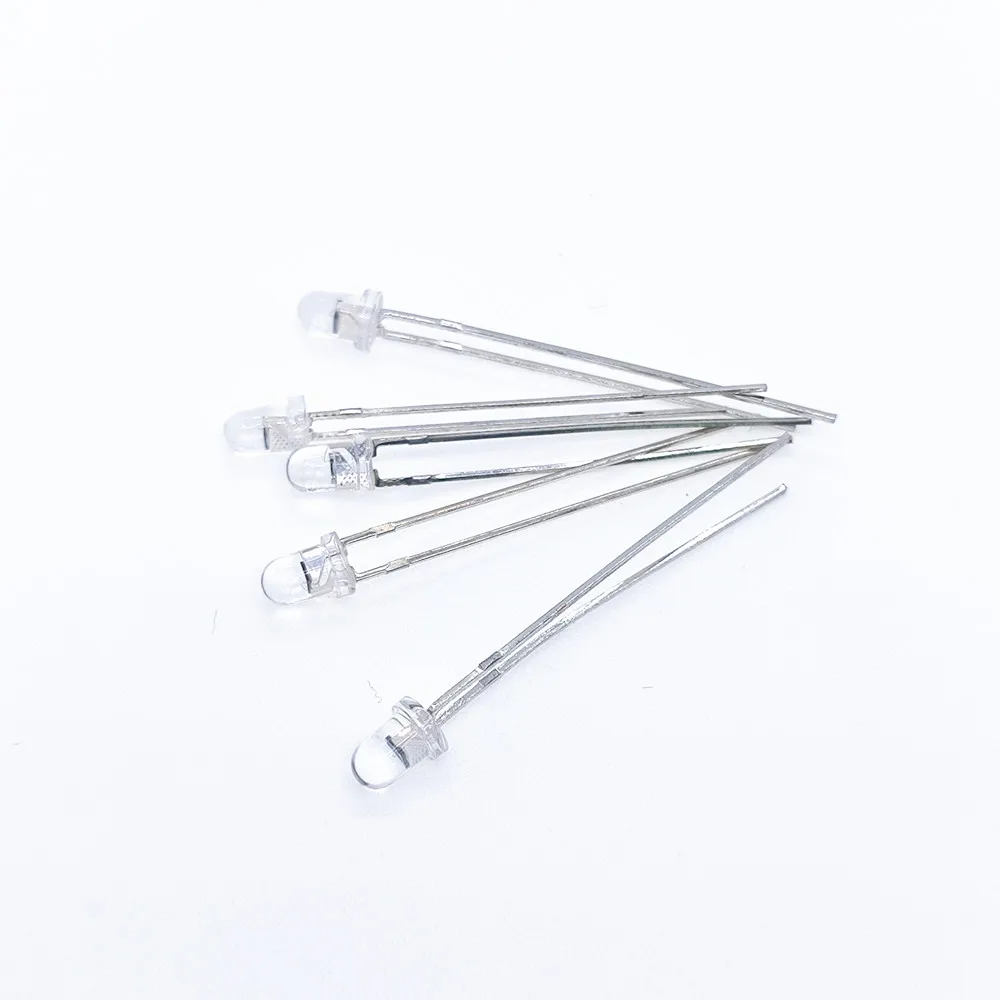 50PCS Infrared 940nm Receiving Tube 3mm Straight Plug round Head PD204-6C for Security Camera Night Vision