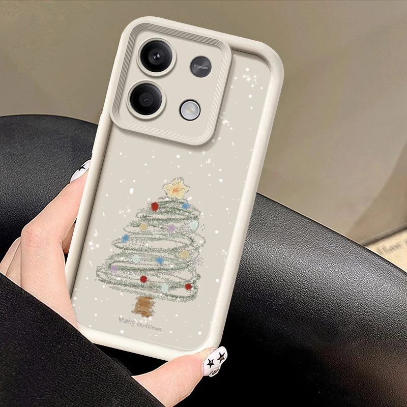 Christmas Tree Soft TPU Phone Case For Xiaomi Poco F6 X5 X6 13T Pro Redmi Note 13 4G 10 11 12 13 14 Pro Plus 5G Silicone Cover