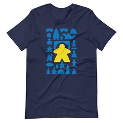 Carcassonne Shirt Meeples Expansions Unisex Soft Bella