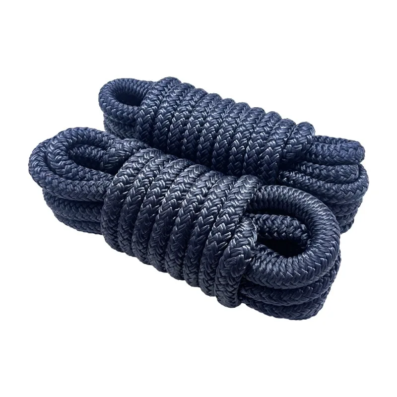 Double braided nylon dock line 15ft 25ft boat ultimate mooring rope