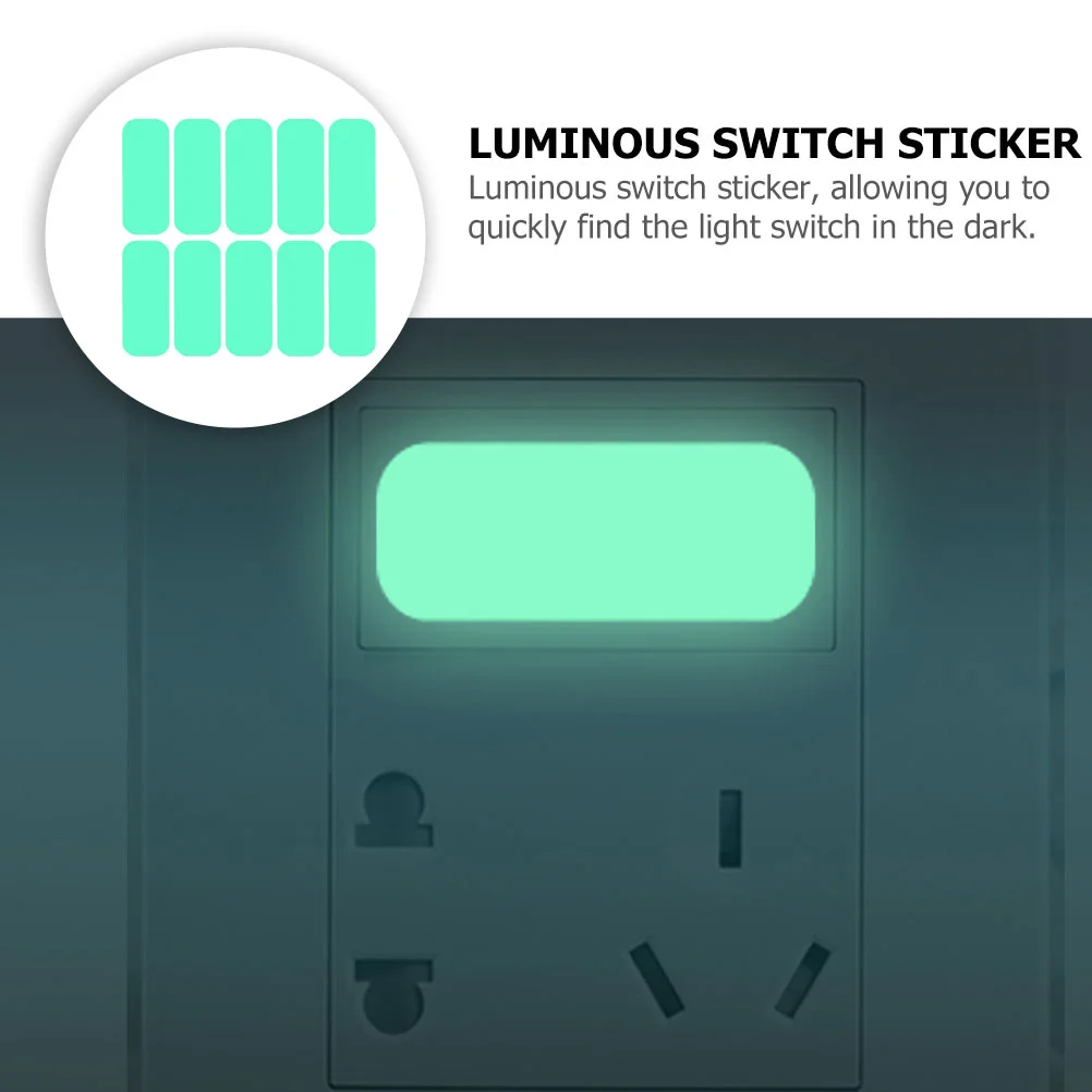 Night Safety Luminous Decals สวิทช์สติ๊กเกอร์ตกแต่งบ้าน Glow The Dark กาวเทปปป้ายแสง