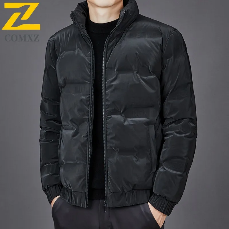 COMXZ Cotton Padded Jacket Premium Thick Warm Business Stylish Travel Padding Coat Snowy Cold Proof Down Jacket Men's Clothing