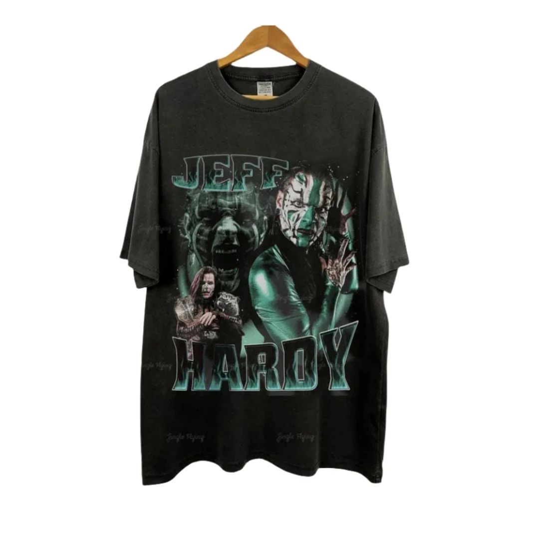 Винтажная футболка Jeff Hardy Bootleg Style, винтажная футболка с рисунком 90-х годов, унисекс для женщин и мужчин