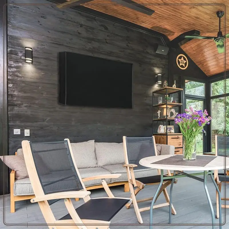 Reliable-Waterproof Outdoor TV Cover With Bottom Cover, Thick Cloth,Dustproof And Weatherproof TV Cover,Waterproof Outdoor TV Co