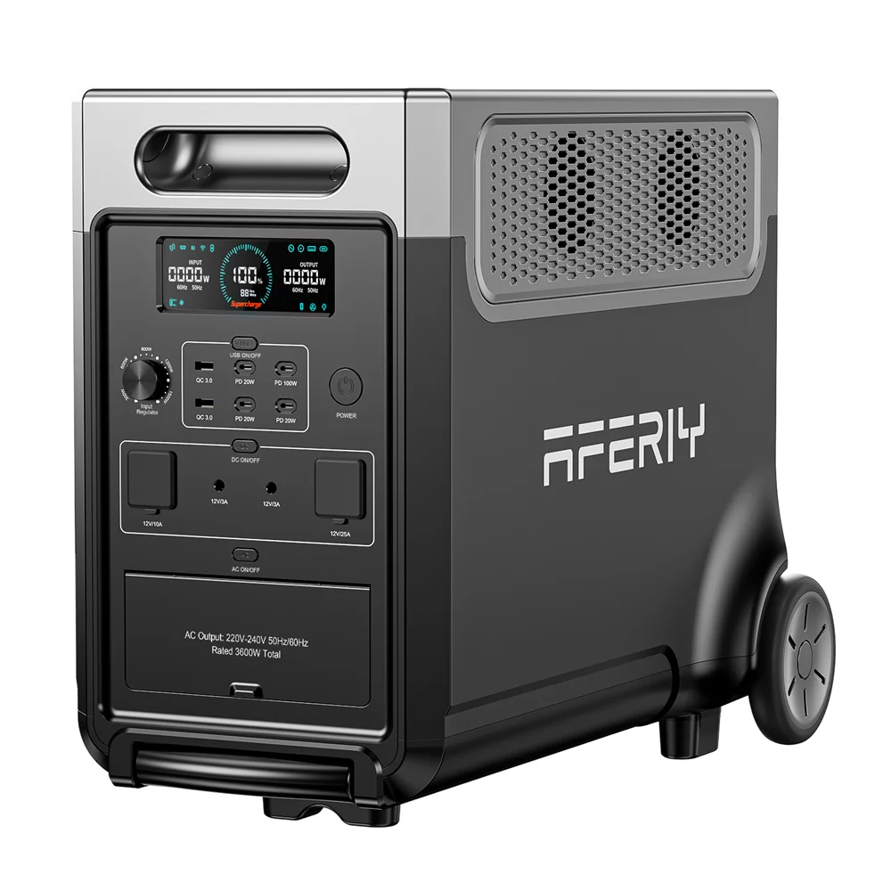 2025 Aferiy P310 Main Station Expanded 3600wh Capacity For Home Battery Storage System Off Grid Solar Power Station System