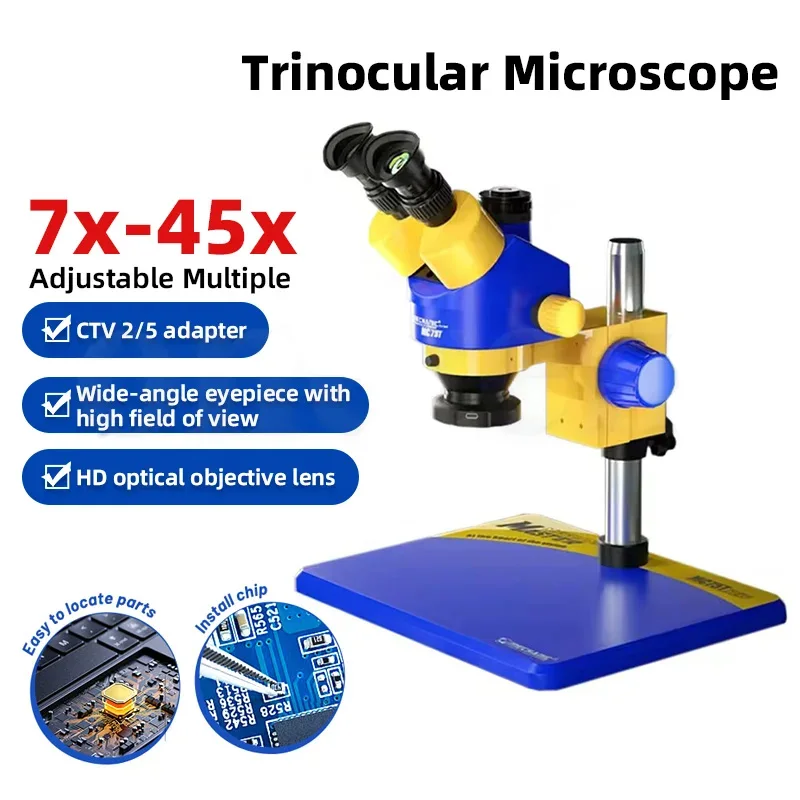 MECHANIC MC75T-B11 HD Trinocular Microscope ForMobile Phone PCB Rework Assembly Industrial Grade Stereo Detect Repair Tools