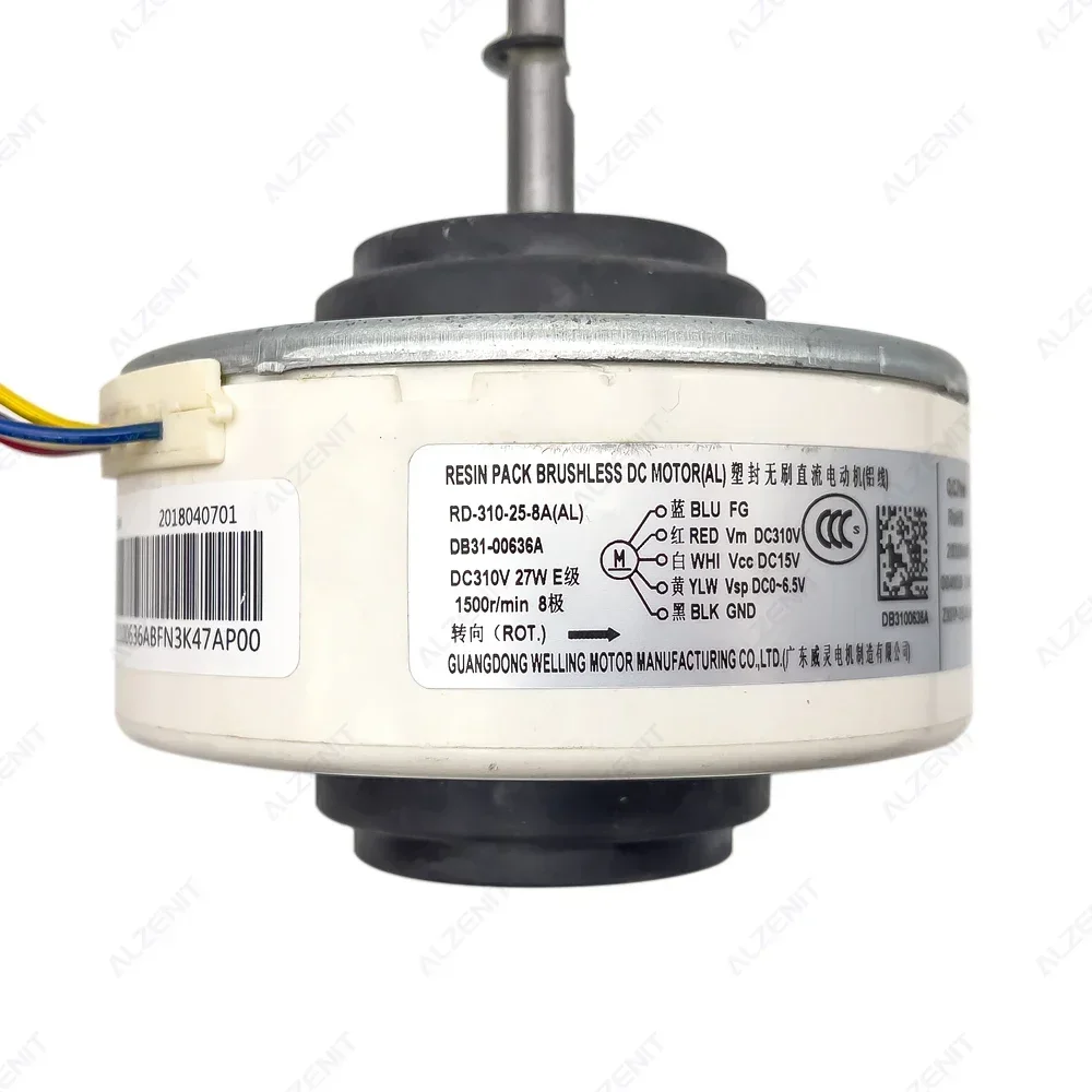 Novo para samsung ar condicionado dc ventilador motor RD-310-25-8A (al) dc310v 27w 1500r/min DB31-00636A peças de condicionamento