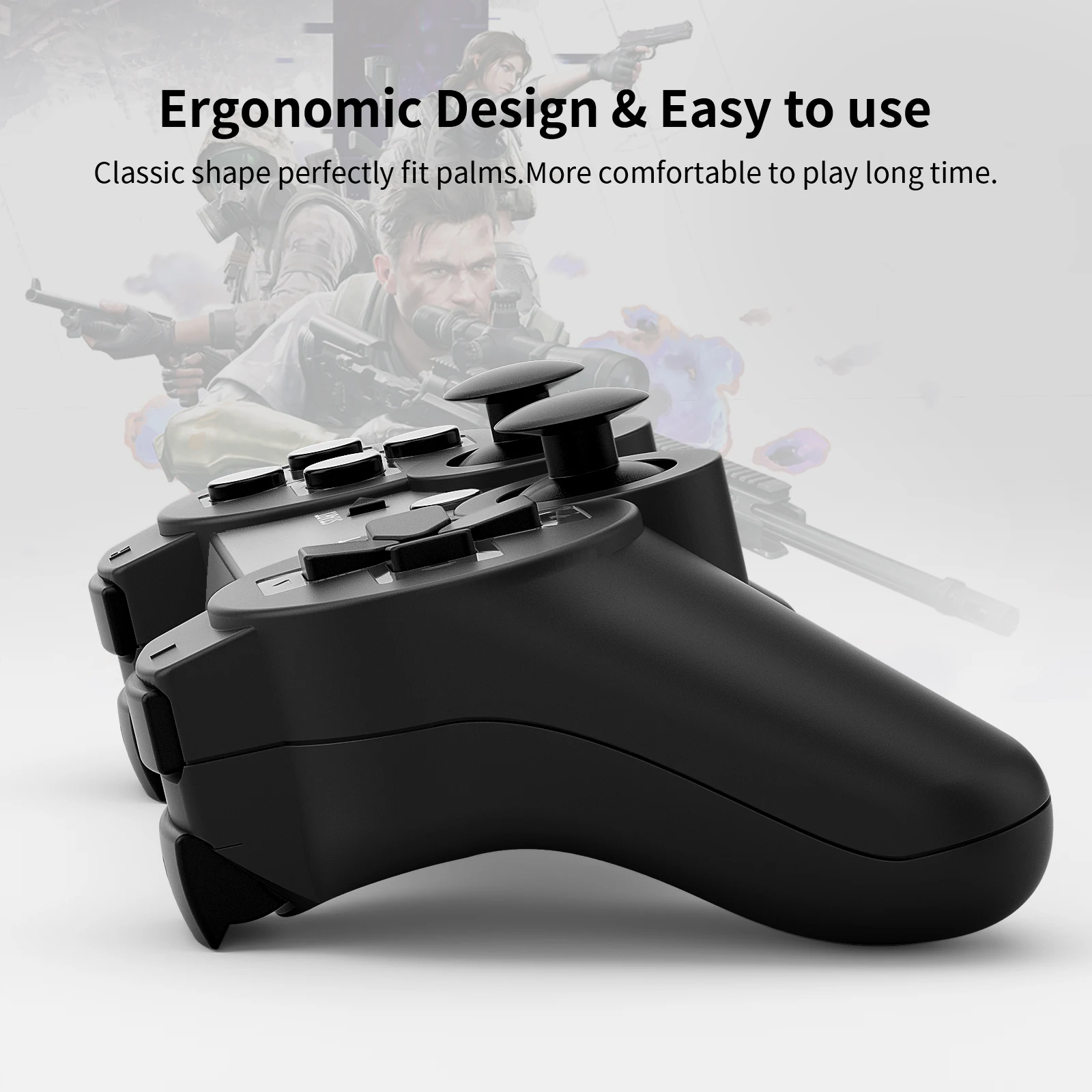 Controller For Playstation 3 PS3/PC/Android TVs/Game Boxes 6-Axis Dual Vibration 360°Game Joystick Precise Targeting Gamepad