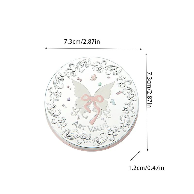 Soft Focus Matte Finish Compact Powder, Silky Lightweight Sweatproof Waterproof Long Lasting Oil Control Face Powder with Mirror