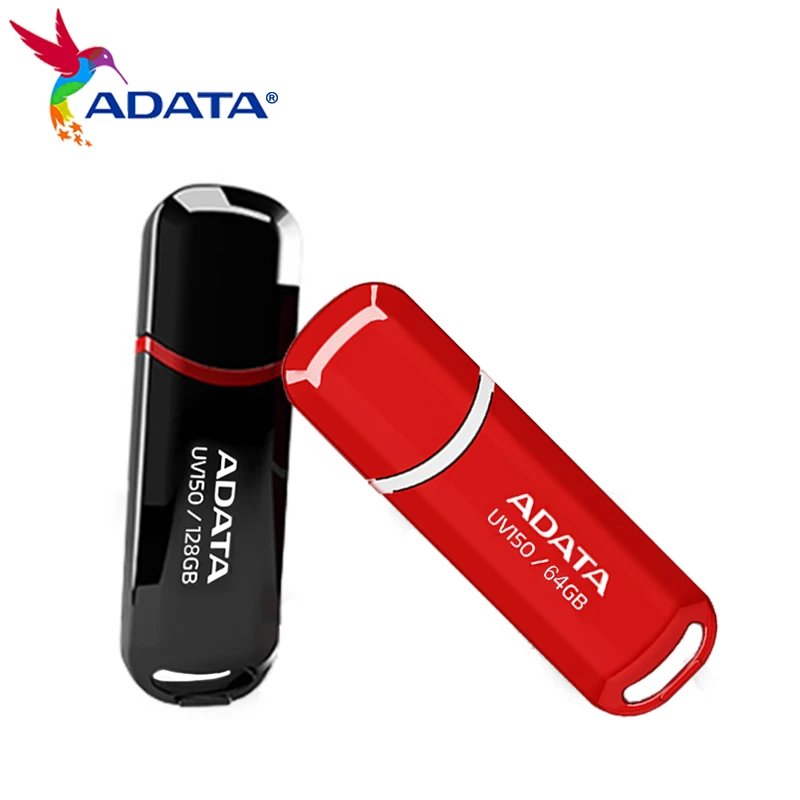 محرك أقراص فلاش ADATA USB 3.2 UV150 محرك أقراص أسود وأحمر 32 جيجابايت 64 جيجابايت 128 جيجابايت 256 جيجابايت عصا ذاكرة أصلية لأجهزة الكمبيوتر المحمول والكمبيوتر المكتبي